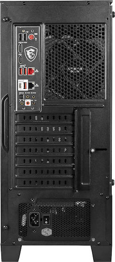 MSI MAG Forge 100M Gaming Midi Tower Κουτί Υπολογιστή με Πλαϊνό Παράθυρο και RGB Φωτισμό Μαύρο