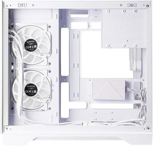 Chieftec Visio GM-30W-TG-OP Würfel Computergehäuse mit Seitenfenster Weiß