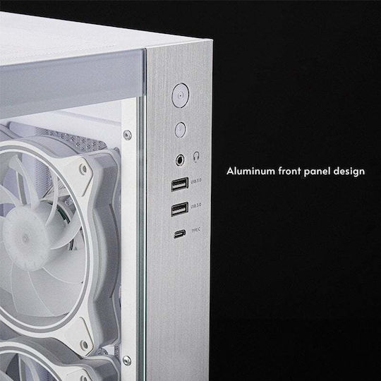 Chieftec Visio GM-30W-TG-OP Würfel Computergehäuse mit Seitenfenster Weiß