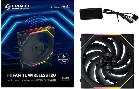Lian Li UNI FAN TL Wireless Case Fan 120mm (2600rpm / 90.1cfm) με ARGB Φωτισμό και Σύνδεση 4-Pin PWM