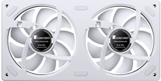 Jonsbo ZA-240WR Reverse Blade Case Fan 120mm (2400rpm) with ARGB Lighting and Connection 3-Pin / 4-Pin Molex White