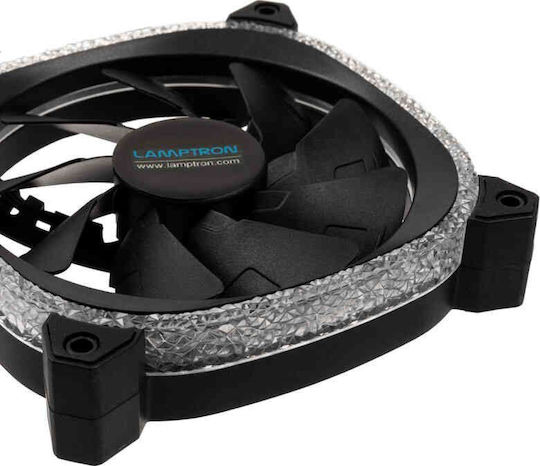 Lamptron Diamond+ Case Fan 120mm (1500rpm) με ARGB Φωτισμό και Σύνδεση 4-Pin PWM 3τμχ