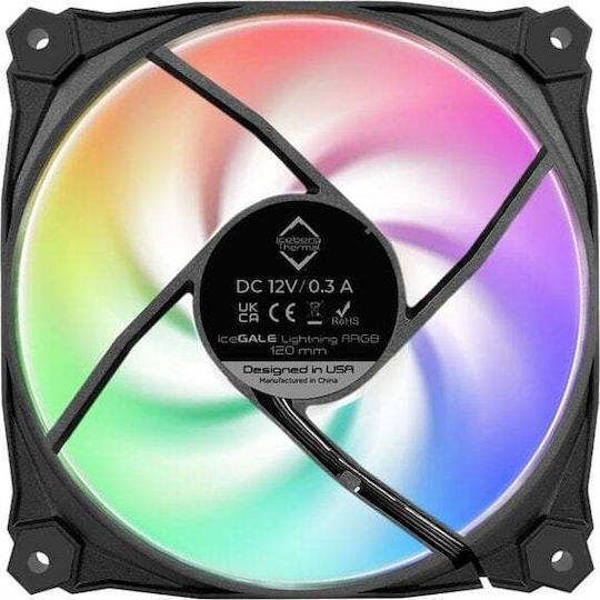 Iceberg Thermal IceGALE Gen2.0 Case Fan 120mm (2200rpm / 76.74cfm) με ARGB Φωτισμό και Σύνδεση 4-Pin PWM 3τμχ