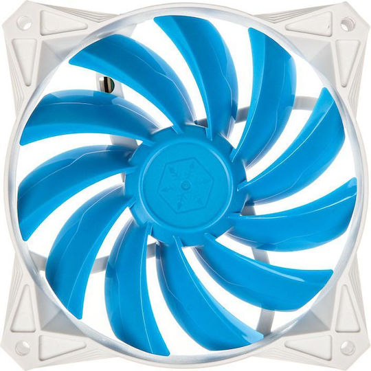 Silverstone FQ122 Case Fan 120mm (1500rpm / 63.8cfm) Χωρίς Led Φωτισμό και Σύνδεση 4-Pin PWM Λευκό
