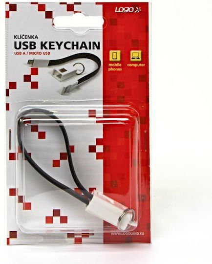 Microusb Logo Printer Accessory Key Ring Black