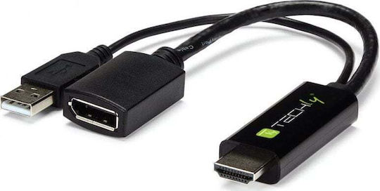 Techly Convertor DisplayPort / HDMI masculin în DisplayPort / HDMI feminin 1buc 362589