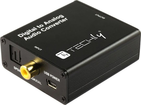 Techly Converter Toslink Coaxial RCA 3.5mm Male to Toslink Coaxial RCA 3.5mm Female Piece 1 361643