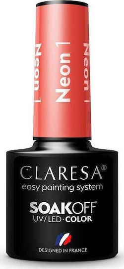 Claresa Soakoff Uv Led Color Gel Полутраен Лак За Нокти Неон 1 5мл