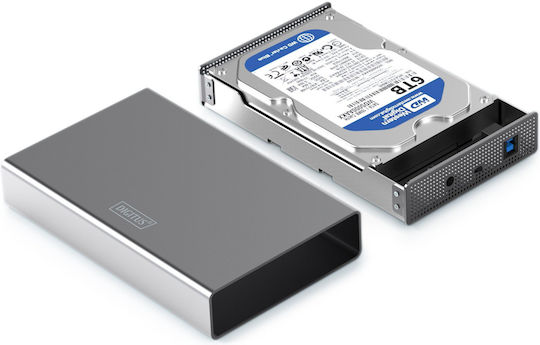 Digitus Θήκη για Σκληρό Δίσκο 3.5" SATA III με σύνδεση Serial / USB 3.0 σε Γκρι χρώμα
