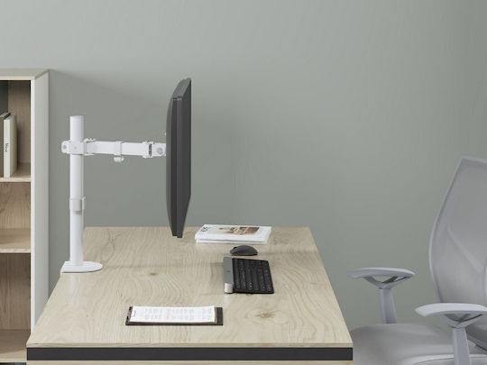 Equip Стойка Монитор до 32" с Рамо Бял (650166)