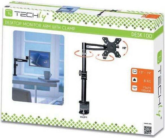 Techly Βάση Γραφείου Οθόνης έως 19" με Βραχίονα (ICA-LCD-501BK)