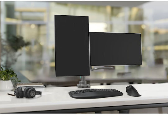 Kensington SmartFit Stand Desk Mounted for 2 Monitors up to 32" with Arm White