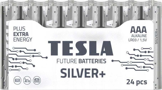 Tesla Batteries Silver+ Alkaline Battery AAA 1.5V 10pcs