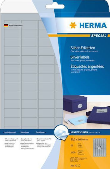 Herma 2400 Self-Adhesive Rectangular A4 Labels 30.5x16.9mm