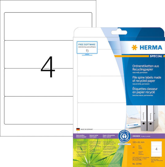 Herma Selbstklebende A4-Etiketten 192x61mm