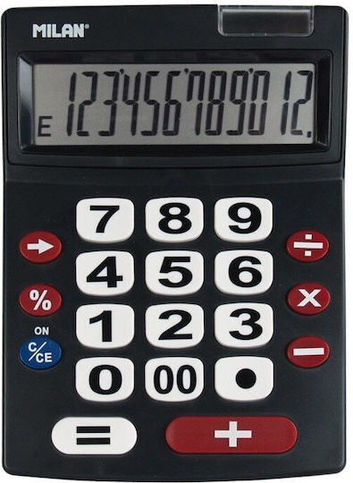 Milan Calculator 12 Cifre în Culoarea Negru 1buc