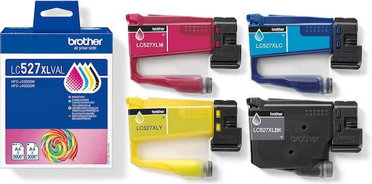 Brother LC527XLVAL Original Pack of 4 InkJet Printer Inks Yellow / Cyan / Magenta / Black