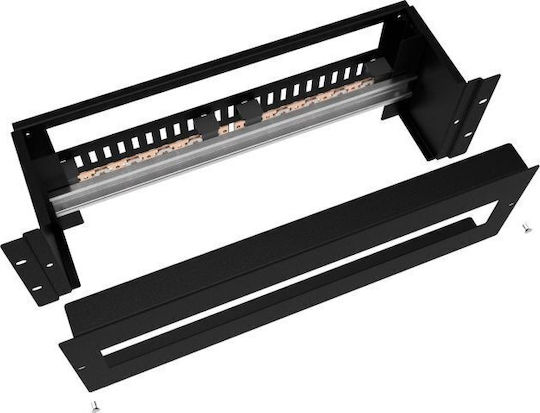 Lanview 3U 19" Elektrisches DIN-Schienenmodul Schwarz