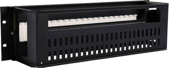 Lanview 3U 19" Elektrisches DIN-Schienenmodul Schwarz