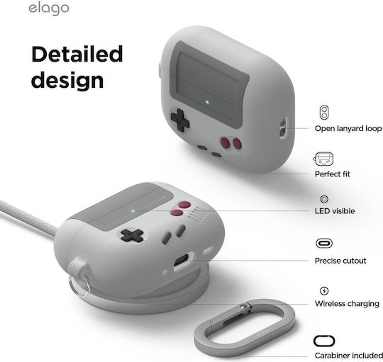 Elago Aw5 Hang Case Case Silicone in Gray color for Apple AirPods Pro 3