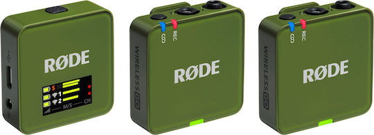 Rode Wireless GO 3RD GEN Set Wireless Microphone Clip On Journalistic in Green Color