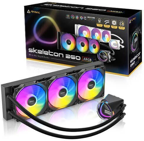 Antec SKELETON 360 Υδρόψυξη AIO CPU με 3 Ανεμιστήρες 120mm και ARGB Φωτισμό