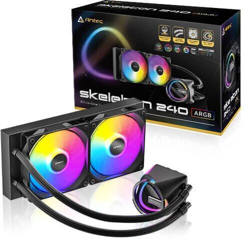 Antec SKELETON 240 Υδρόψυξη AIO CPU με 2 Ανεμιστήρες 120mm και ARGB Φωτισμό