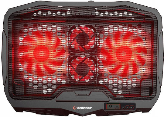 Rampage Cooling Pad για Laptop έως 15.6" με 4 Ανεμιστήρες (WEN-NB-RMPG-009)
