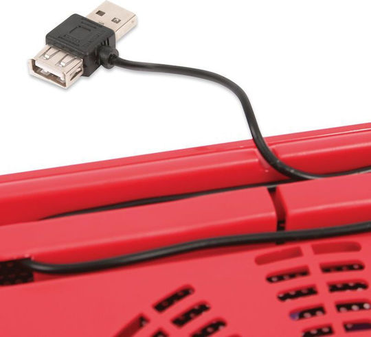 Omega Pad De Răcire Pentru Laptop Până La 17.3" Cu 1 Ventilator Și Iluminare Roșie