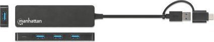 Manhattan Hub 4 Θυρών USB 3.0 με σύνδεση USB-A / USB-C