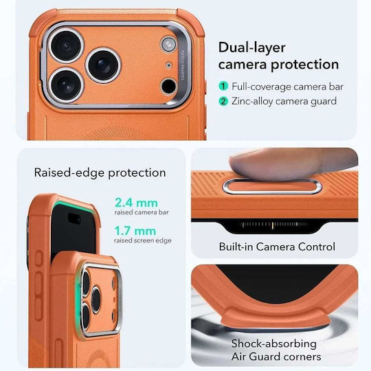 ESR Cyber Umschlag Rückseite Silikon Orange (iPhone 17 Pro Max)