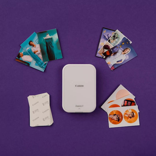 Canon Zoemini 2 Bundle Zink Εκτυπωτής για Φωτογραφίες με Bluetooth White