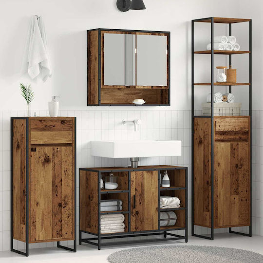 vidaXL Bathroom Cabinet L40xW30xH100cm Brown