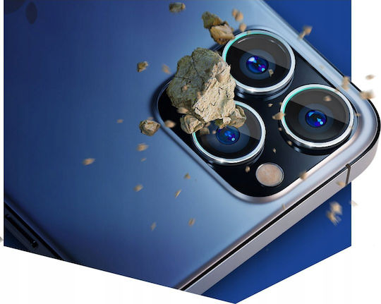 3MK Lens Protection Pro Camera Protection Tempered Glass Silver for the iPhone 16 Pro / 16 Pro Max