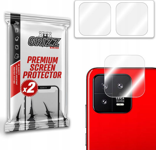 GrizzGlass Hybridglass Camera Protection Tempered Glass Transparent for the Xiaomi 13
