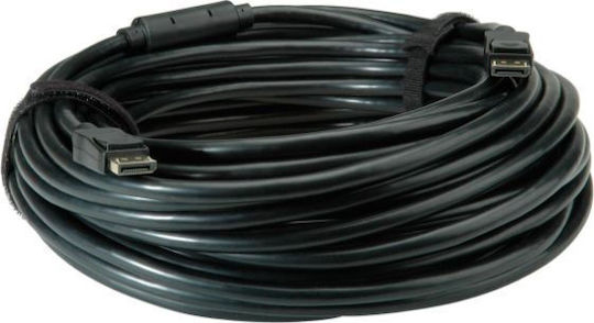 Value Cable DisplayPort male - DisplayPort male 20m Μαύρο (14.99.3496-2)