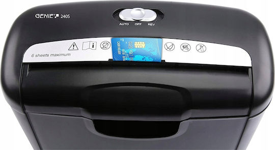 Genie Aktevernichter 240 S Streifenschnitt 6 Blätter mit Behälter 10Es