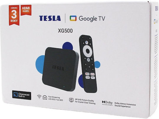 Tesla Electronics TV Box XG500 4K UHD με WiFi 2GB RAM και 16GB Αποθηκευτικό Χώρο με Λειτουργικό Android