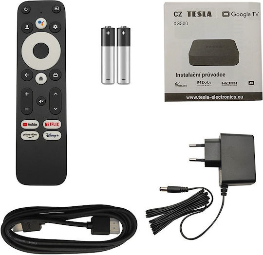 Tesla Electronics TV Box XG500 4K UHD με WiFi 2GB RAM και 16GB Αποθηκευτικό Χώρο με Λειτουργικό Android