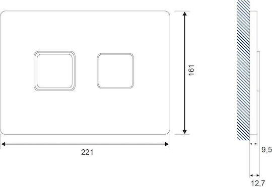 Cersanit Flush Plate Dual Flush