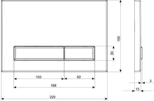KK-Pol Flush Plate Dual Flush