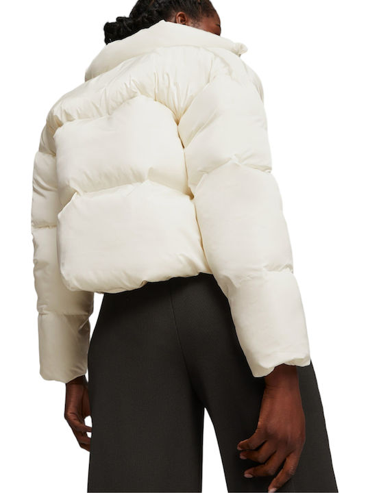Classics Women's Short Puffer Jacket for Winter Beige