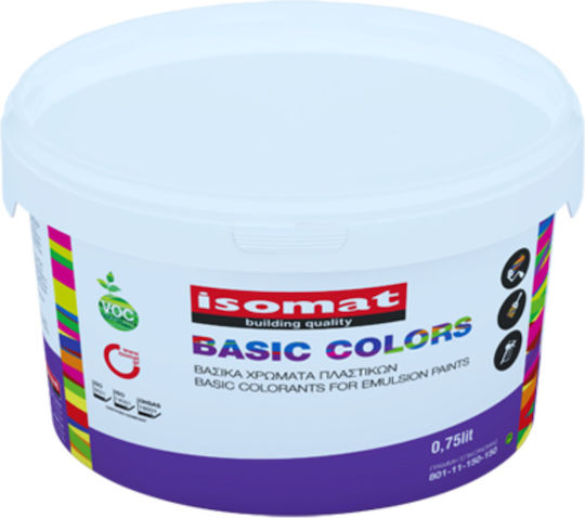 Isomat Basic Colors Plastik Farbe für Innenbereich Verwendung Gelb 200ml