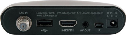 Schwaiger Satellite Decoder DSR400HD HD (720p) DVB-S2 in Black Color