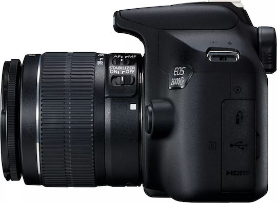 Canon DSLR Kamera EOS 2000D Crop Frame Kit (EF-S 18-55mm IS II + EF 75-300mm III)