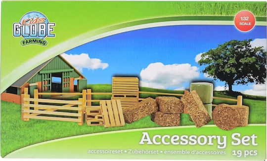 Farm Accessory Set 19 Pieces Fences Hay Straw