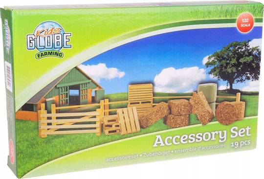 Farm Accessory Set 19 Pieces Fences Hay Straw