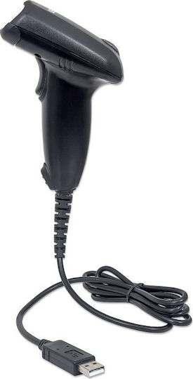 Manhattan Handheld Scanner Wired with 1D Barcode Reading Capability