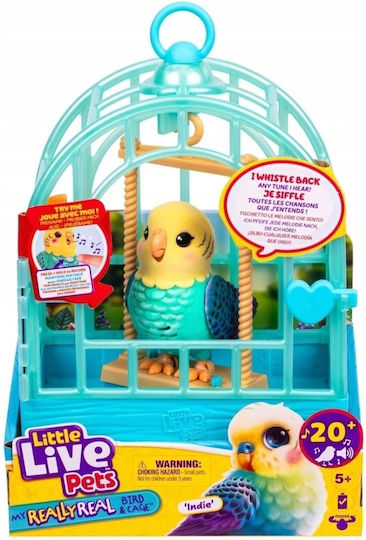 Miniature Toy My Really Real Bird & Cage Indie Little Live Pets for 5+ Years Old 25cm