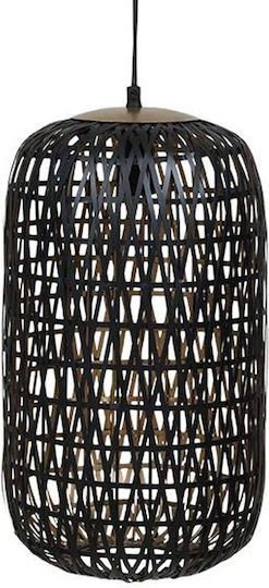 Fylliana Fl31806 Hängelampe Schwarz mit Kristallen für Fassung E27 25x46cm.